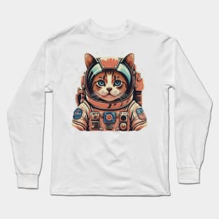 Cat Astronaut Long Sleeve T-Shirt